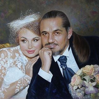 «Свадебный портрет». Холст, масло, 80Х65 см., 2017 г.
